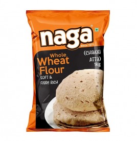 Naga Whole Wheat Flour (Chakki Atta)  Pack  1 kilogram